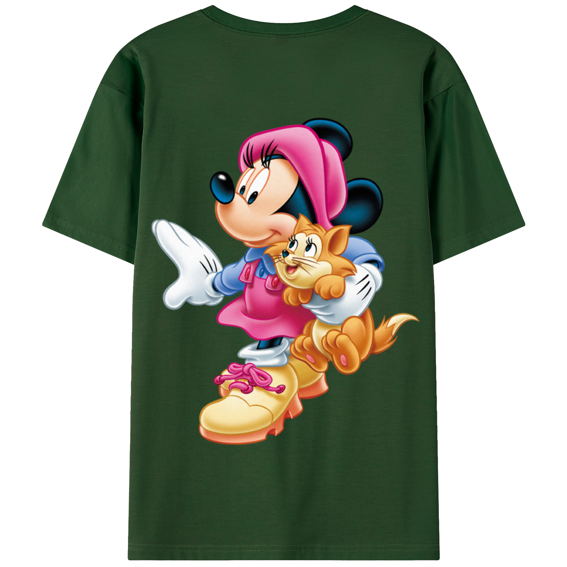 （画像用） ミッキーマウス Mickey Mouse 綿100％半袖Tシャツ（背面プリント）